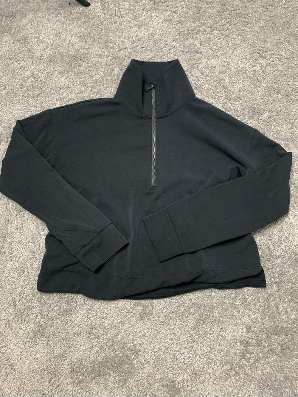 Women’s Athleta Black Half-Zip Mock Neck Pullover